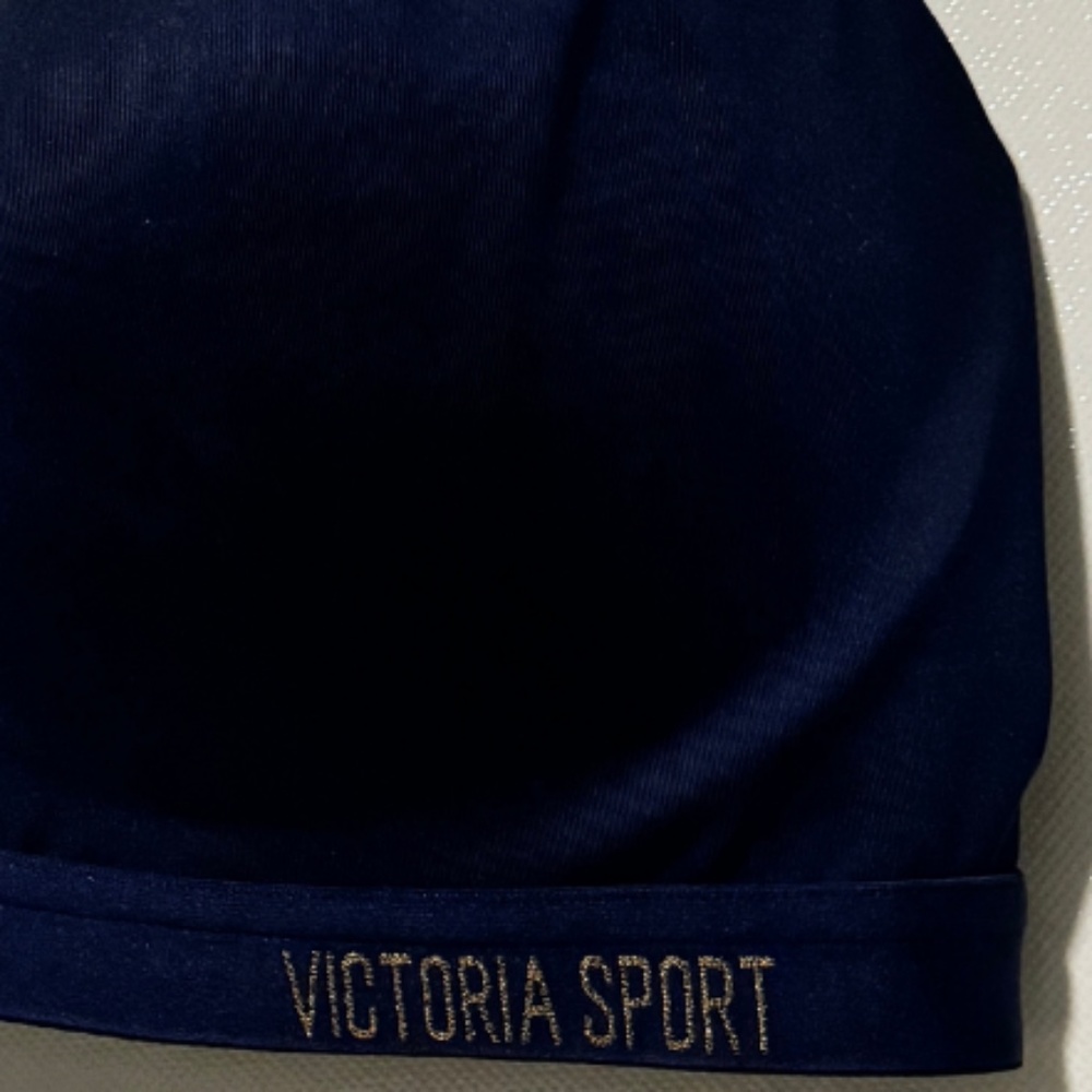 Victoria's Secret Sparkle Stars Sports Bra Navy Blue Size 36DD - Picture 6 of 6
